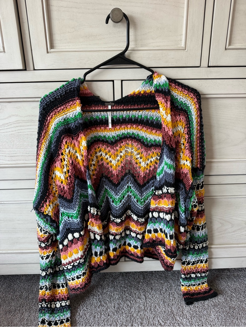 Free People Multicolor Open-Knit Women’s Sweater